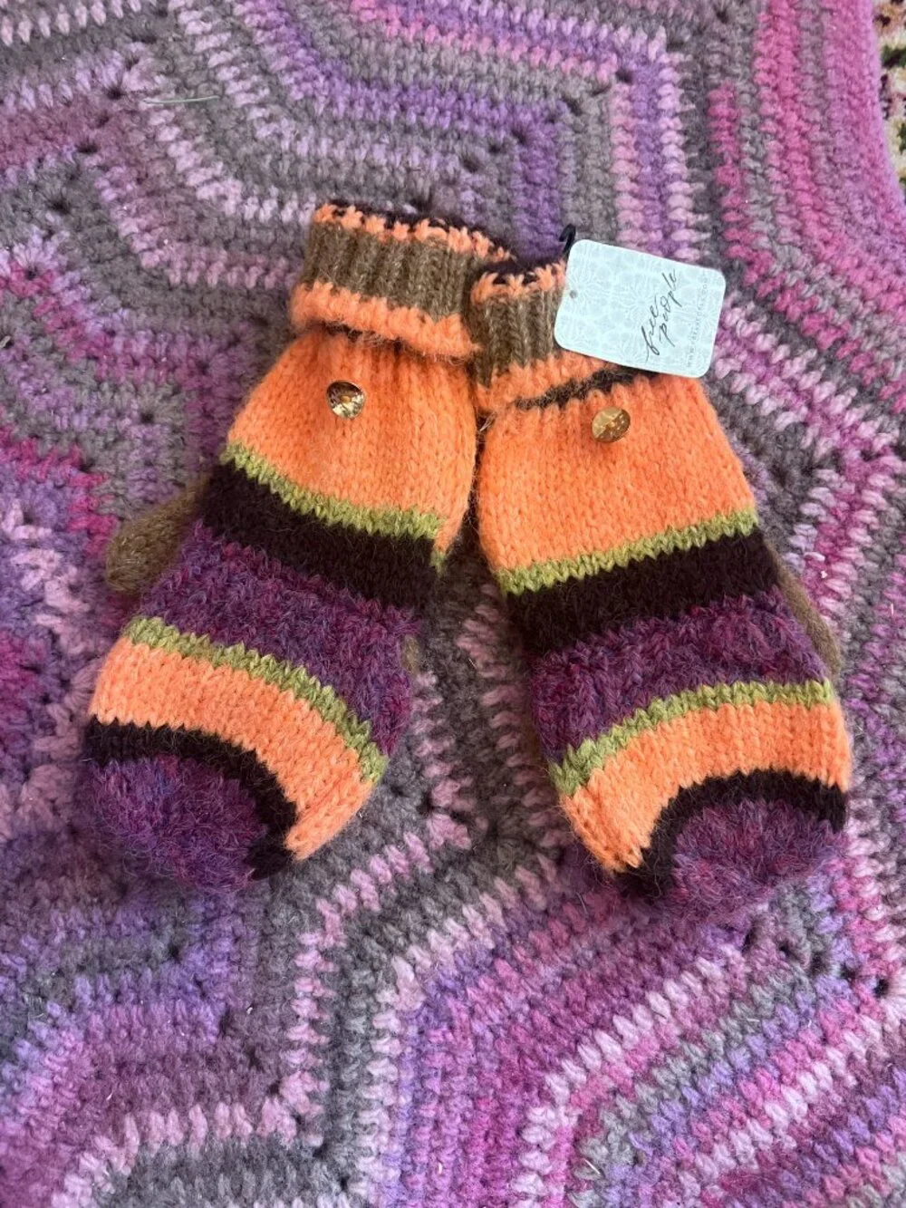 NWT Free People Super Stripe Gloves